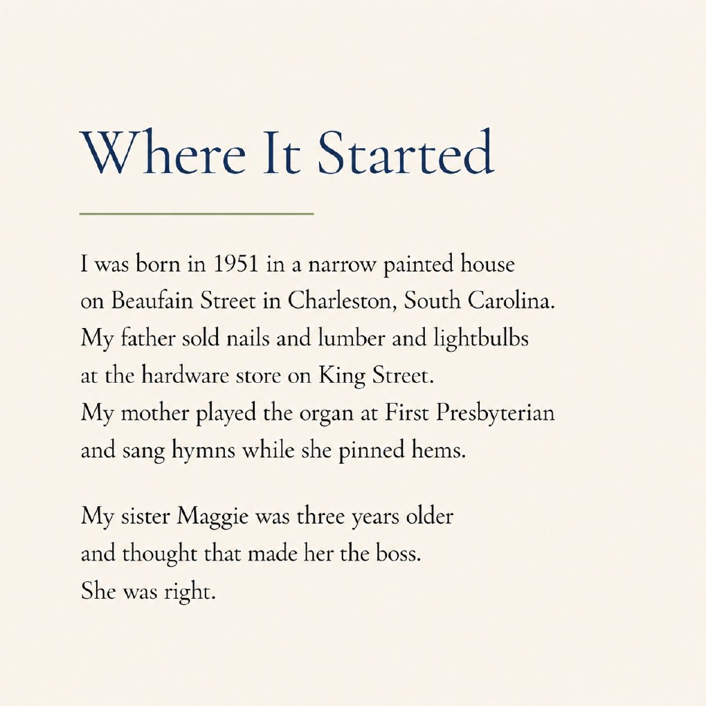 Where It Started childhood chapter page