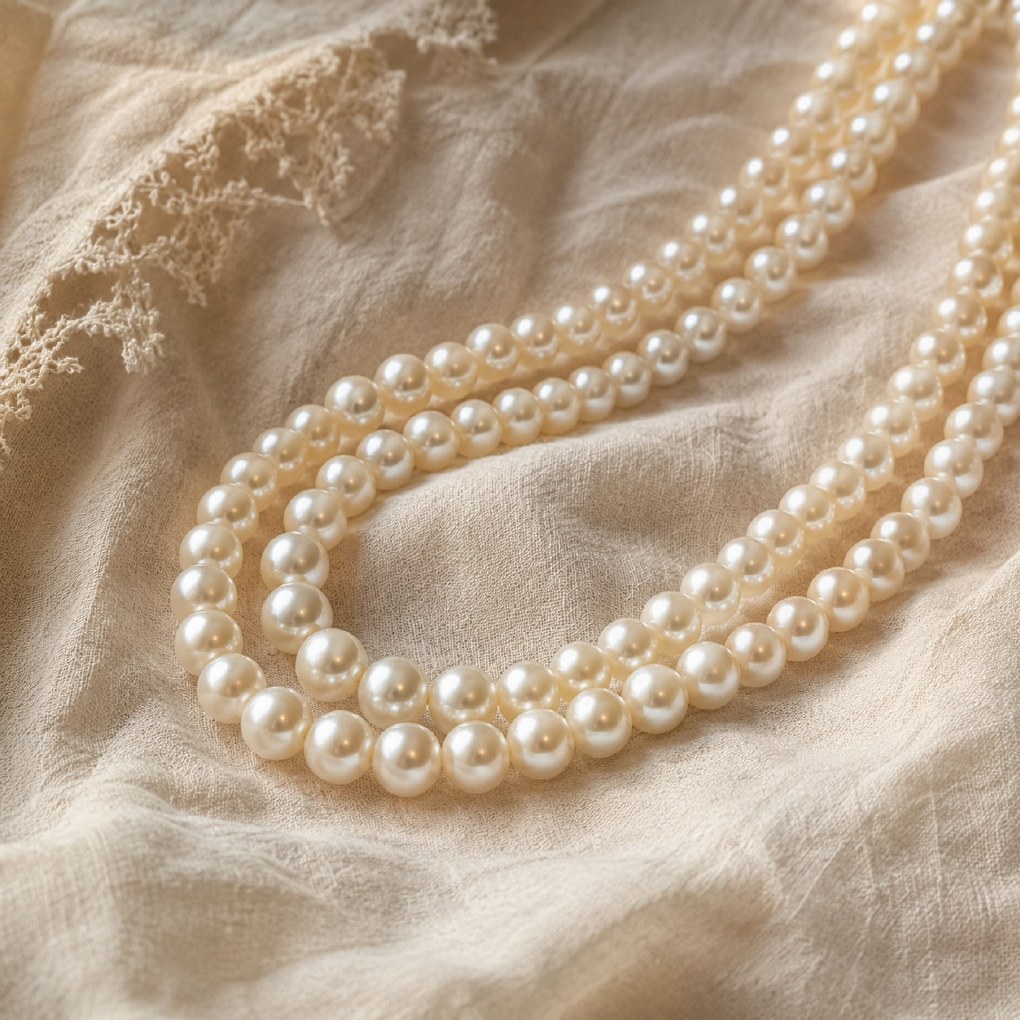 Pearl necklace photograph page
