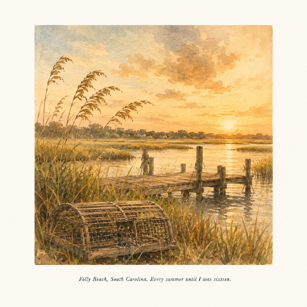 Folly Beach marsh photograph page