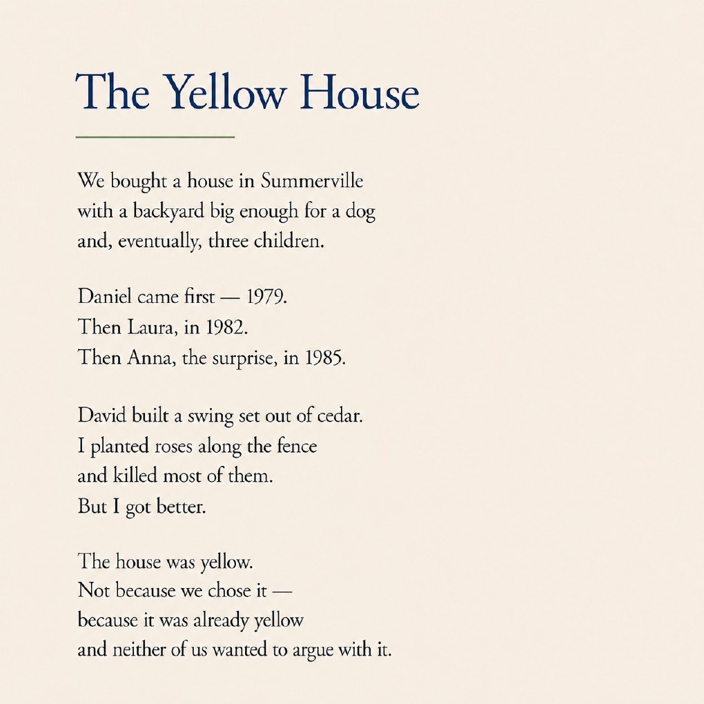 The Yellow House family home story page