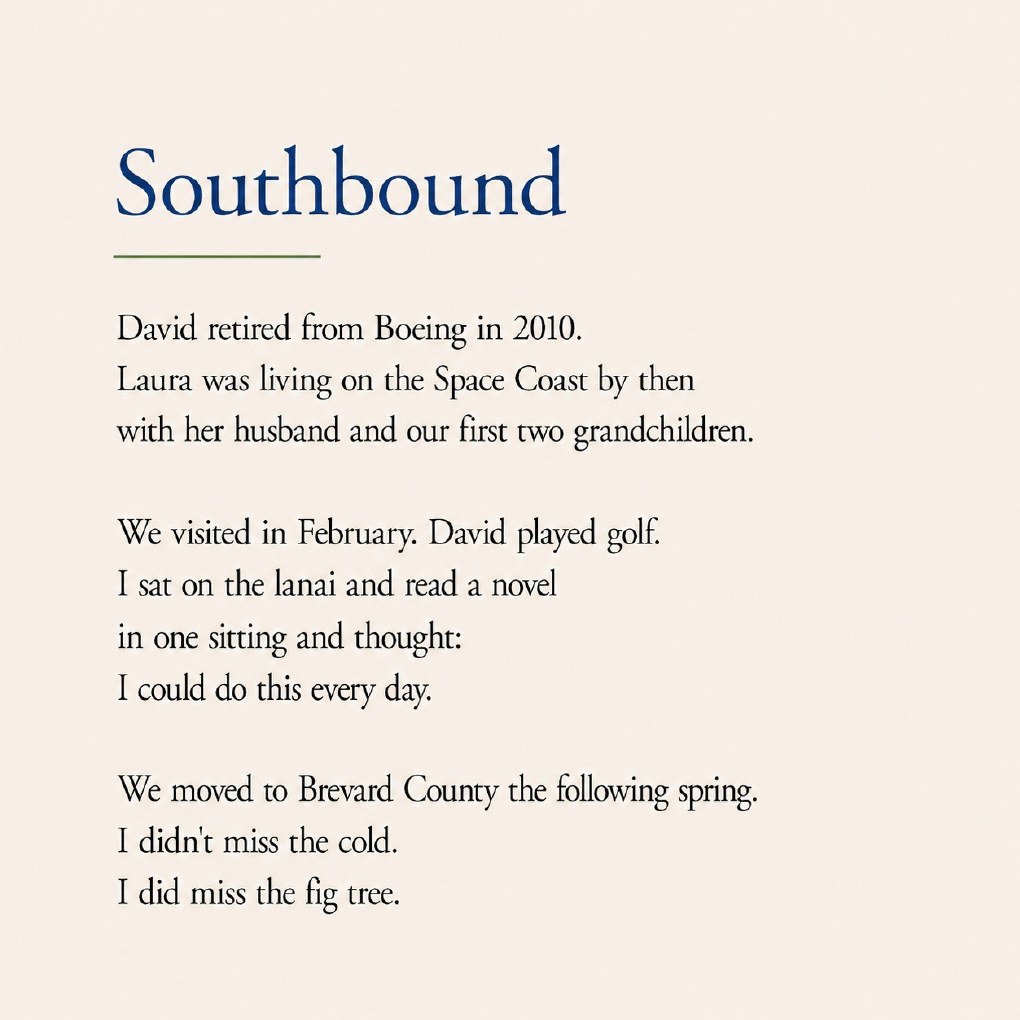 Southbound move to Florida story page